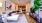 furnished living room open to kitchen